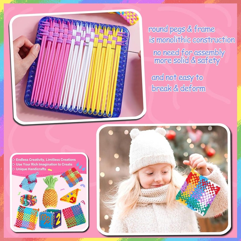 Renlive Upgraded Weaving Loom Kit Toys for Kids & Adults, DIY Arts & Crafts, Easy Potholder Loom Knitting Activity for Beginners, Ideal Gifts for Girls Ages 5 6 7 8-12 13 Years Old, 252 Craft Loops - Image 2